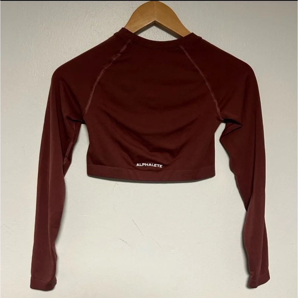 ✨SALE Alphalete Dark Mauve Crop Long Sleeve S